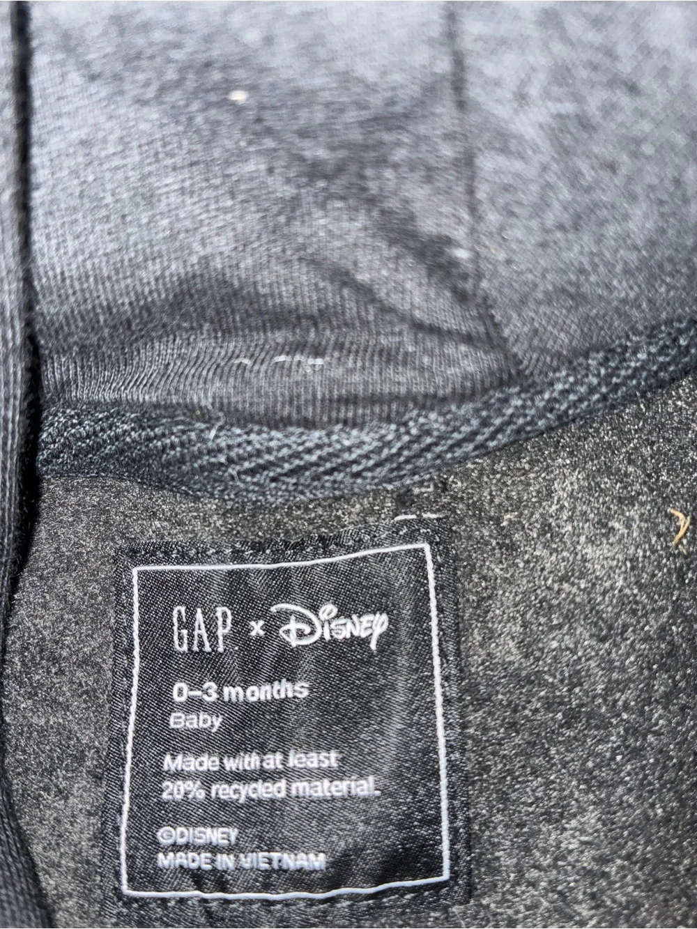 GAP Black Mickey Hoodie One-Piece with Ear Hood